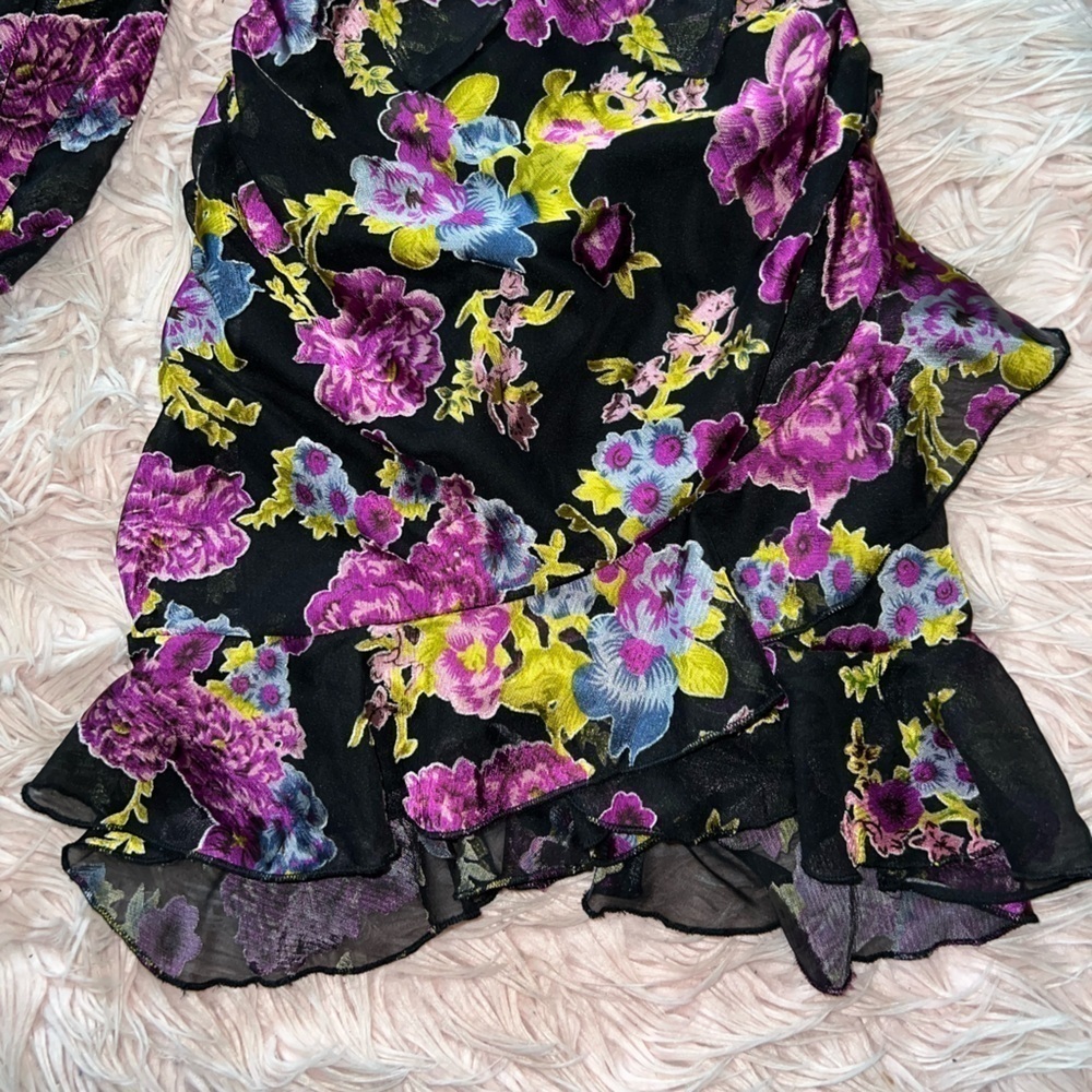 ASOS DESIGN tie front mini dress - Picture 2 of 8
